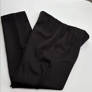 Acne Studios Tilla/Tilly Pants Black Slim High Rise Zip Pockets Boned Waist L